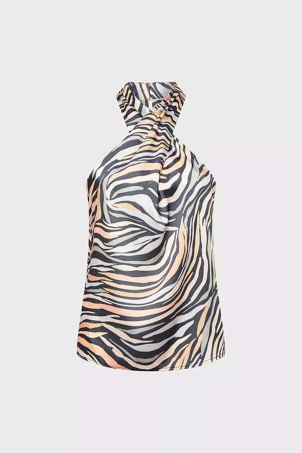 Zebra Print Halter Top | Karen Millen