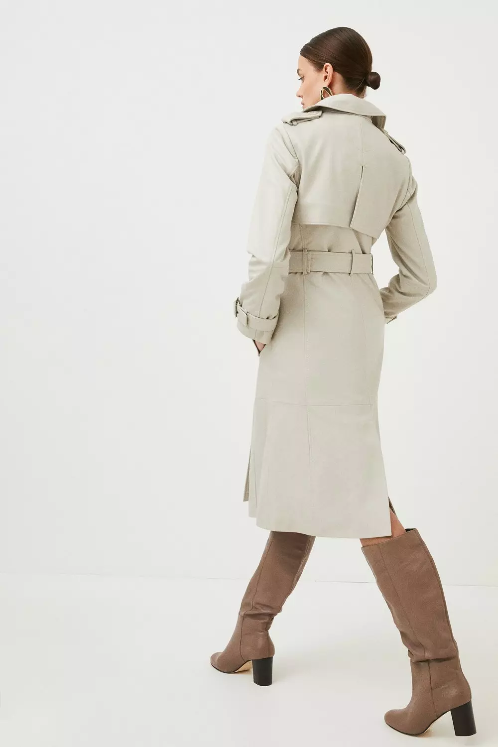 Leather Trench Mac Karen Millen