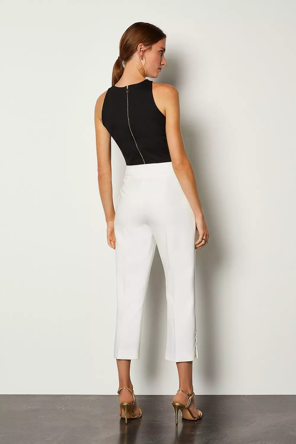 Figure Form Bandage Halter Square Neck Top | Karen Millen