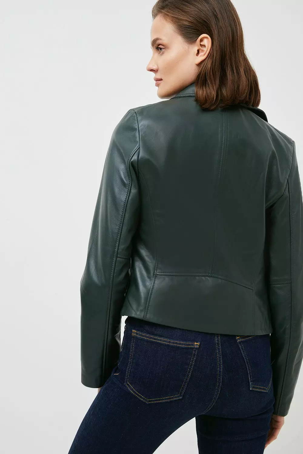 Leather Signature Moto Jacket | Karen Millen