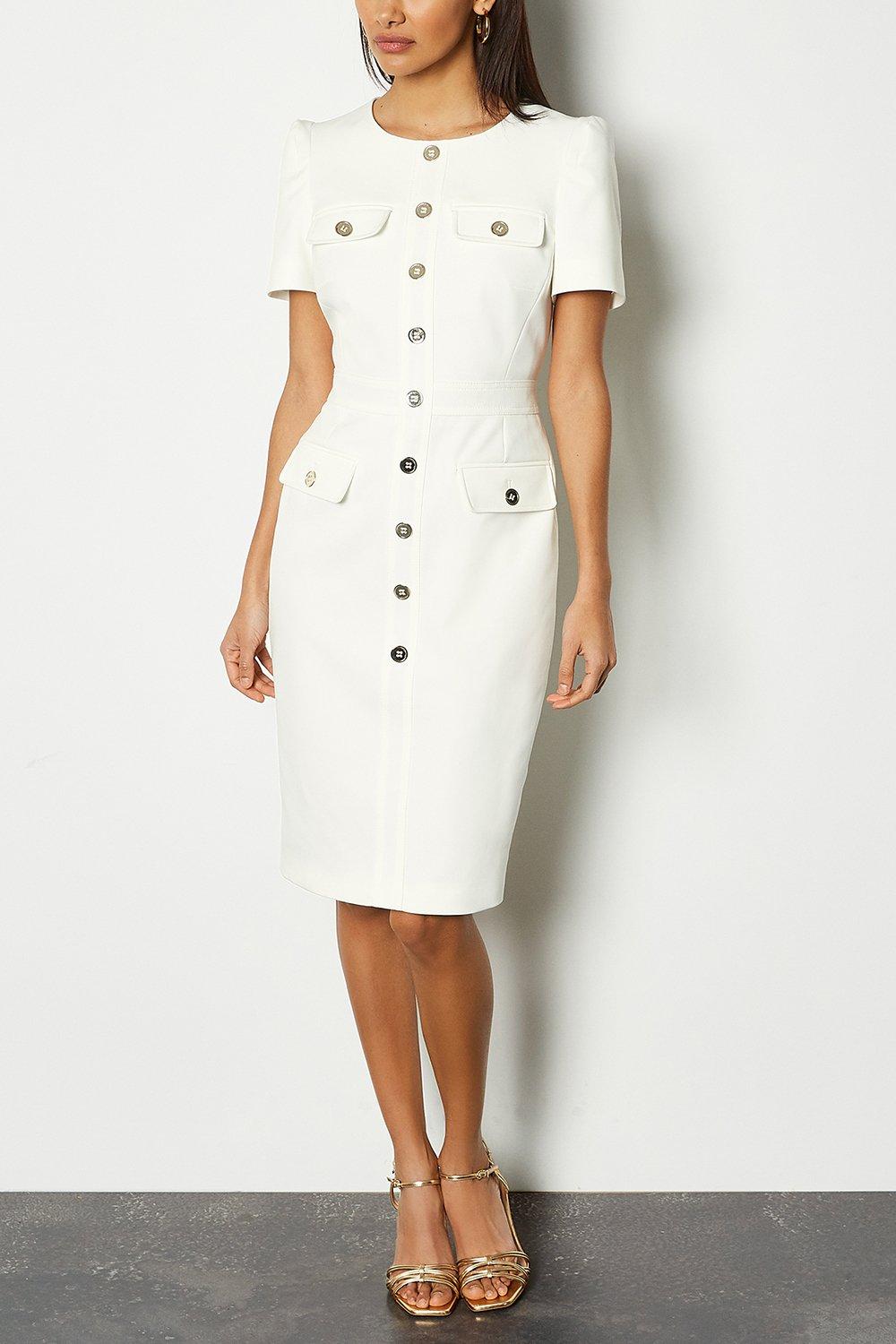 Karen millen denim utility dress best sale