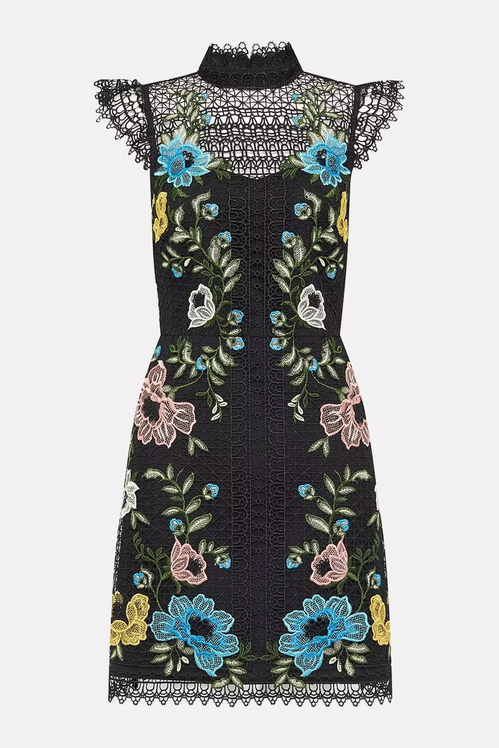 Cutwork Floral Lace Mini Dress Karen Millen