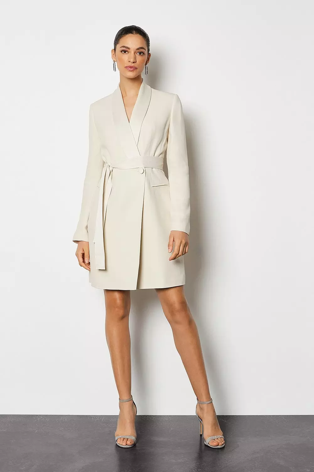 Tuxedo Wrap Mini Dress Karen Millen