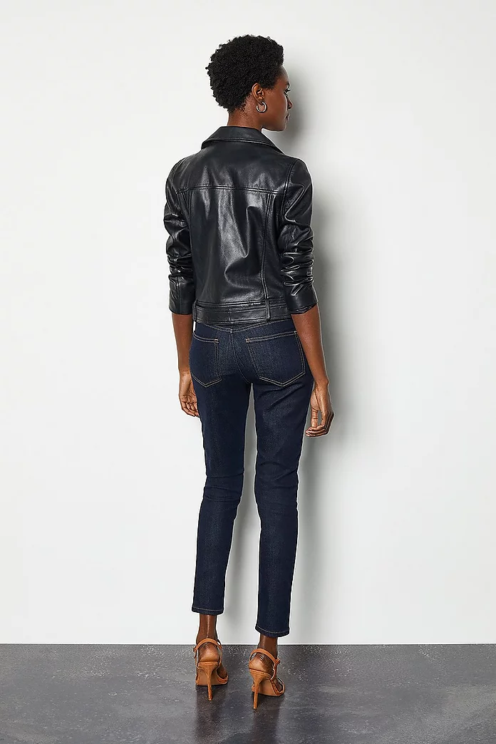 Belted Leather Biker Jacket | Karen Millen Belted Leather Biker Jacket | Karen Millen