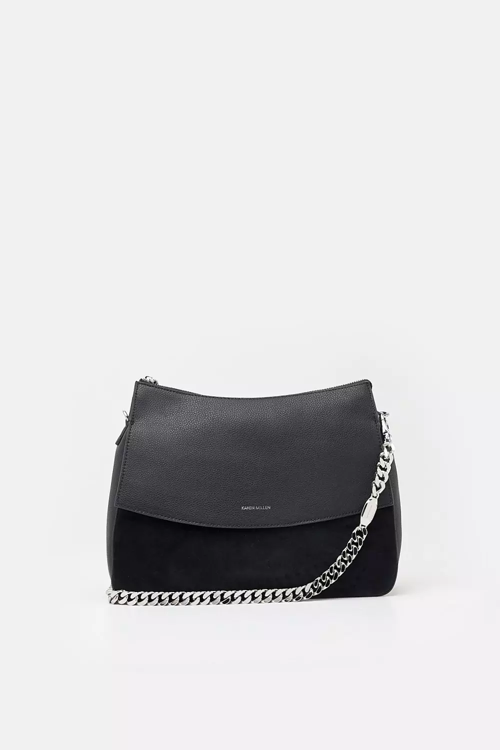 Karen millen leather regent chain bag black sale