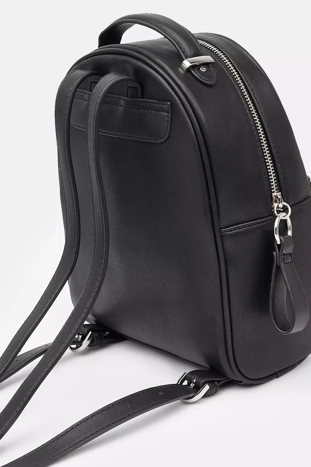 Black quilted mini backpack online