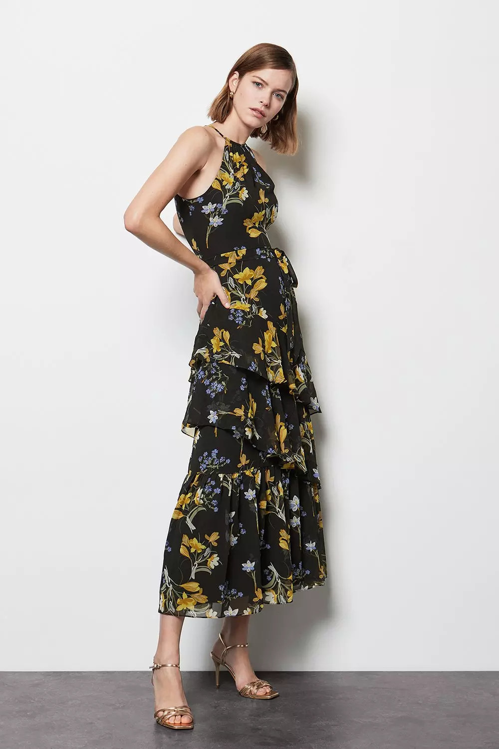 Floral Printed Maxi Dress Karen Millen