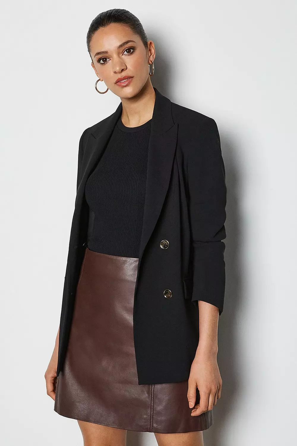 Leather Mini Skirt Karen Millen