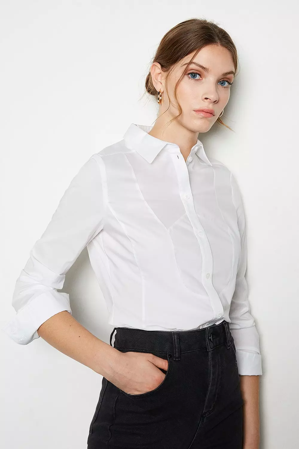 Basic Tailored White Shirt Karen Millen