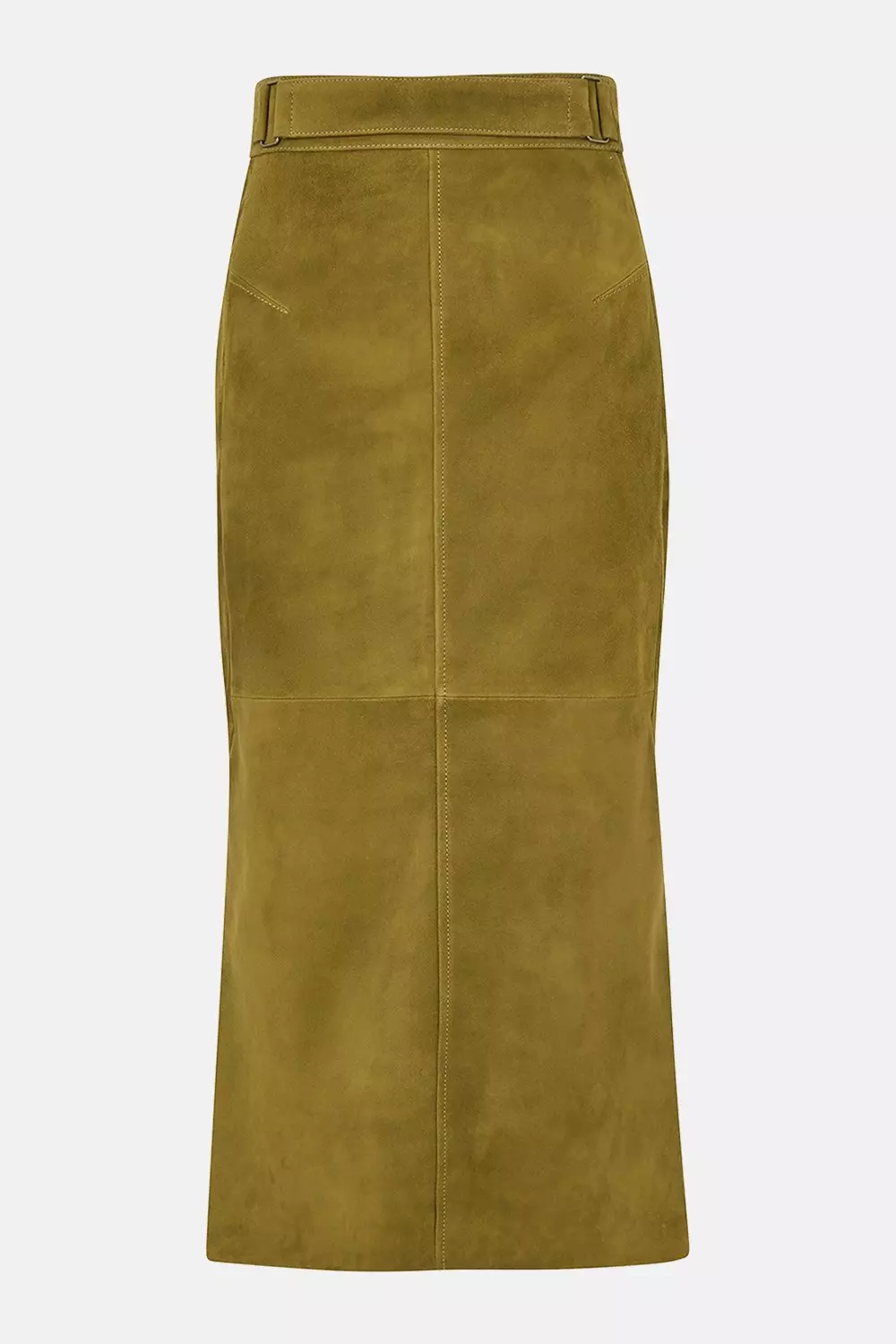 Khaki suede pencil skirt best sale