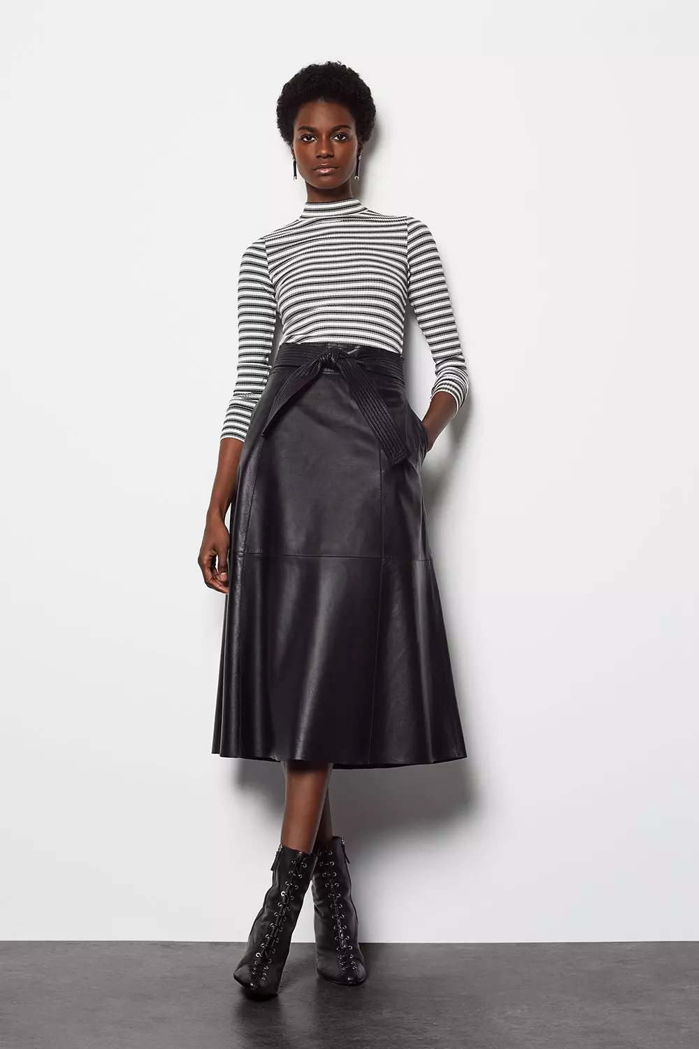 Karen millen leather skirt hotsell