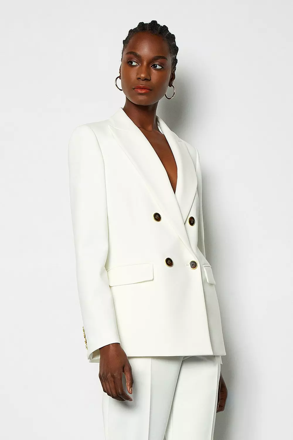 Double breasted white jacket hotsell