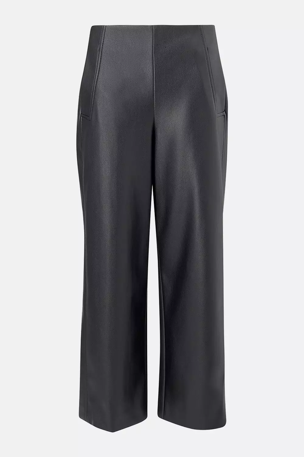 Cropped Faux Leather Pants Karen Millen