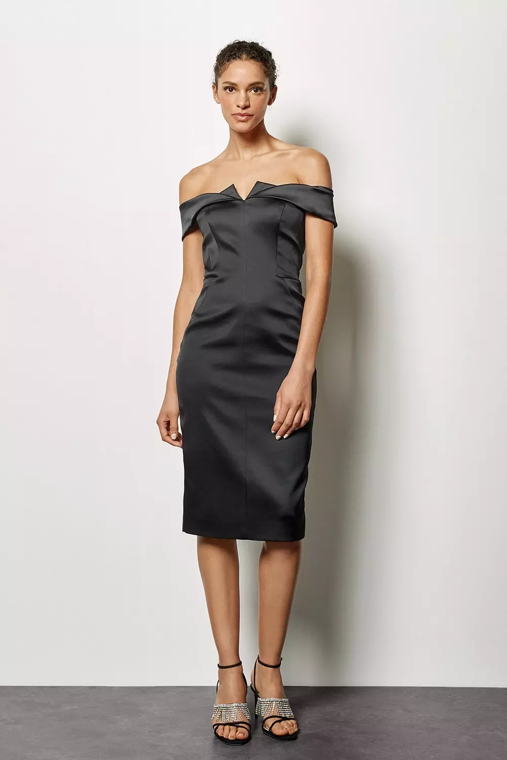 Origami Satin Bandeau Dress Karen Millen