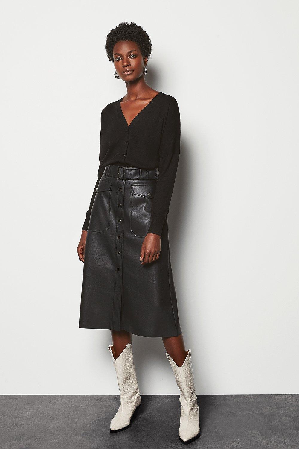 Faux leather skirt karen millen best sale