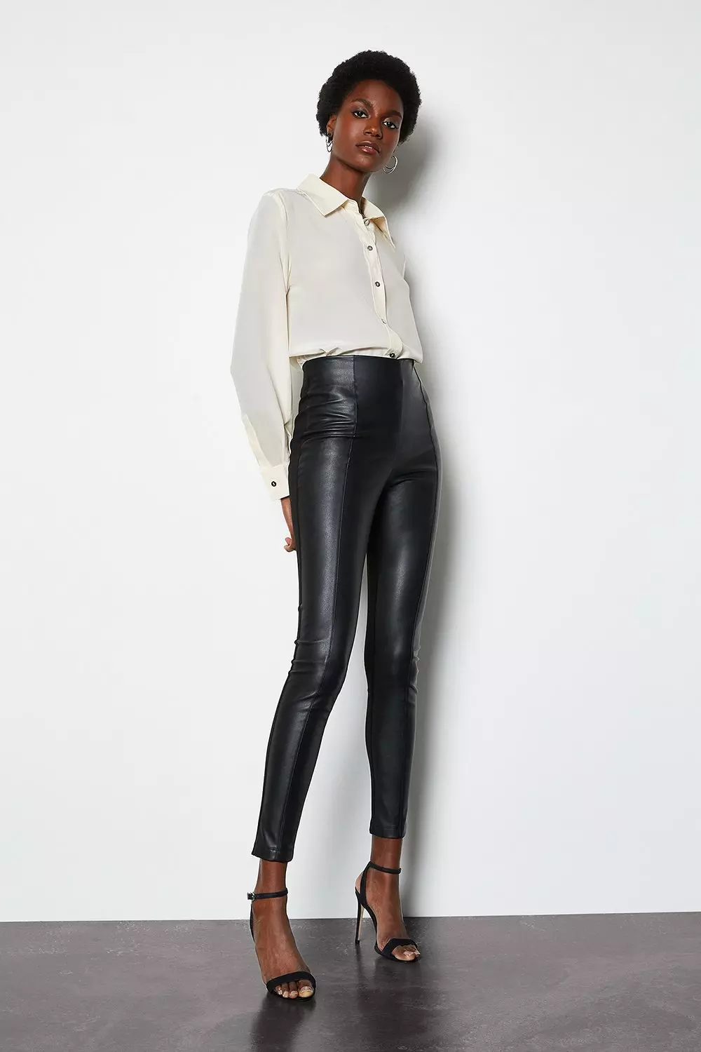 Leather and ponte leggings best sale