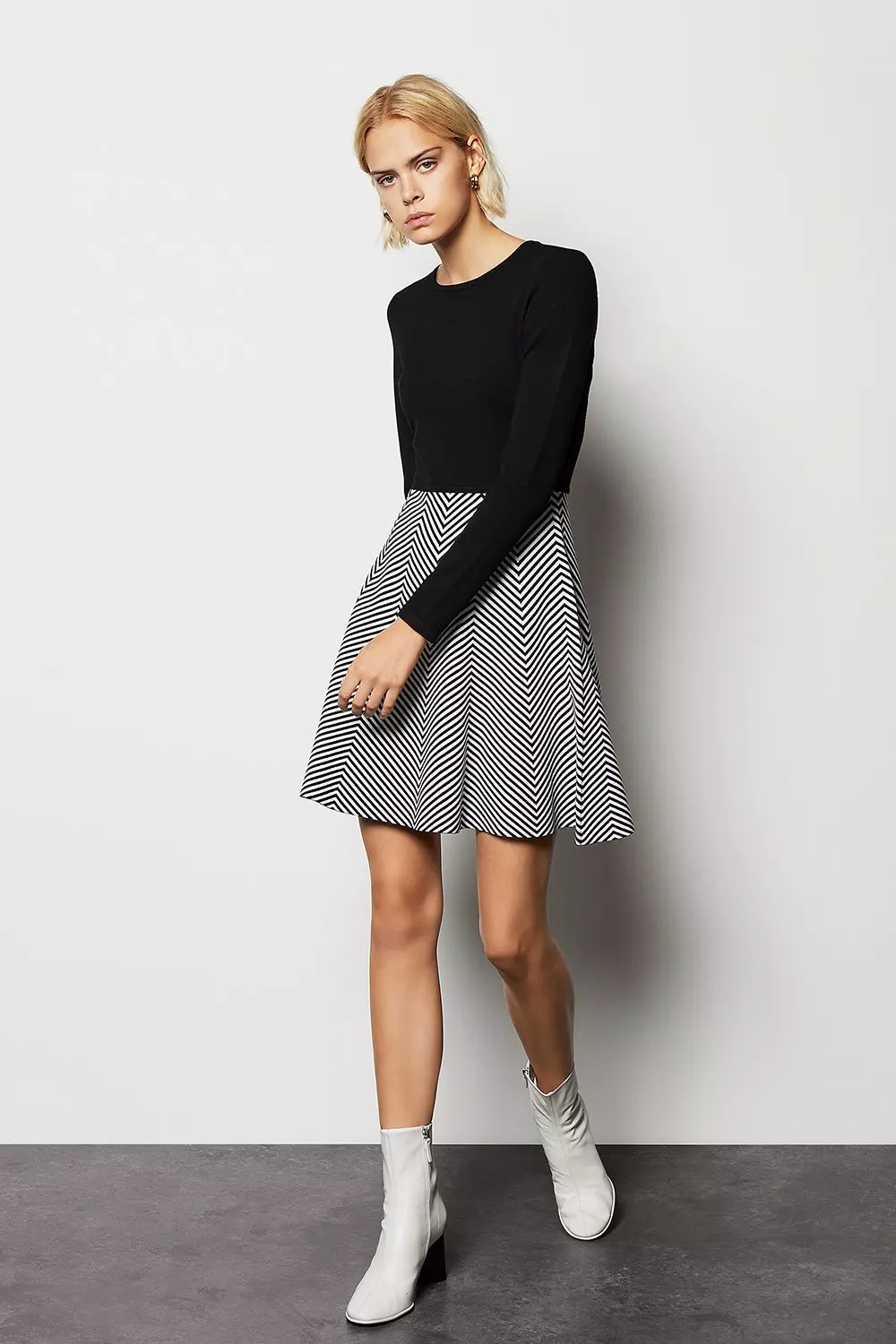 Stripe Knit Dress Karen Millen