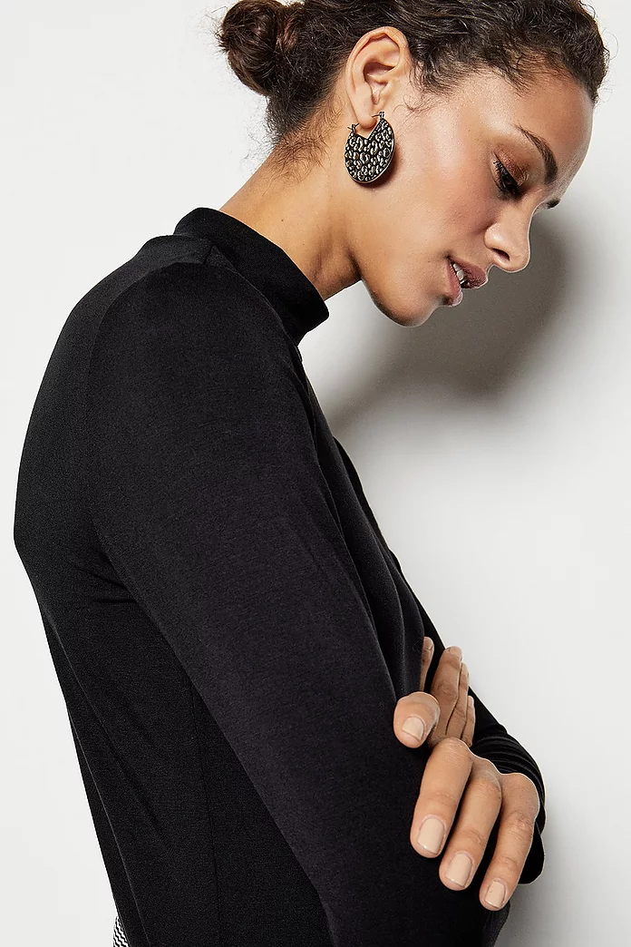 High-Neck Jersey Top | Karen Millen High-Neck Jersey Top | Karen Millen