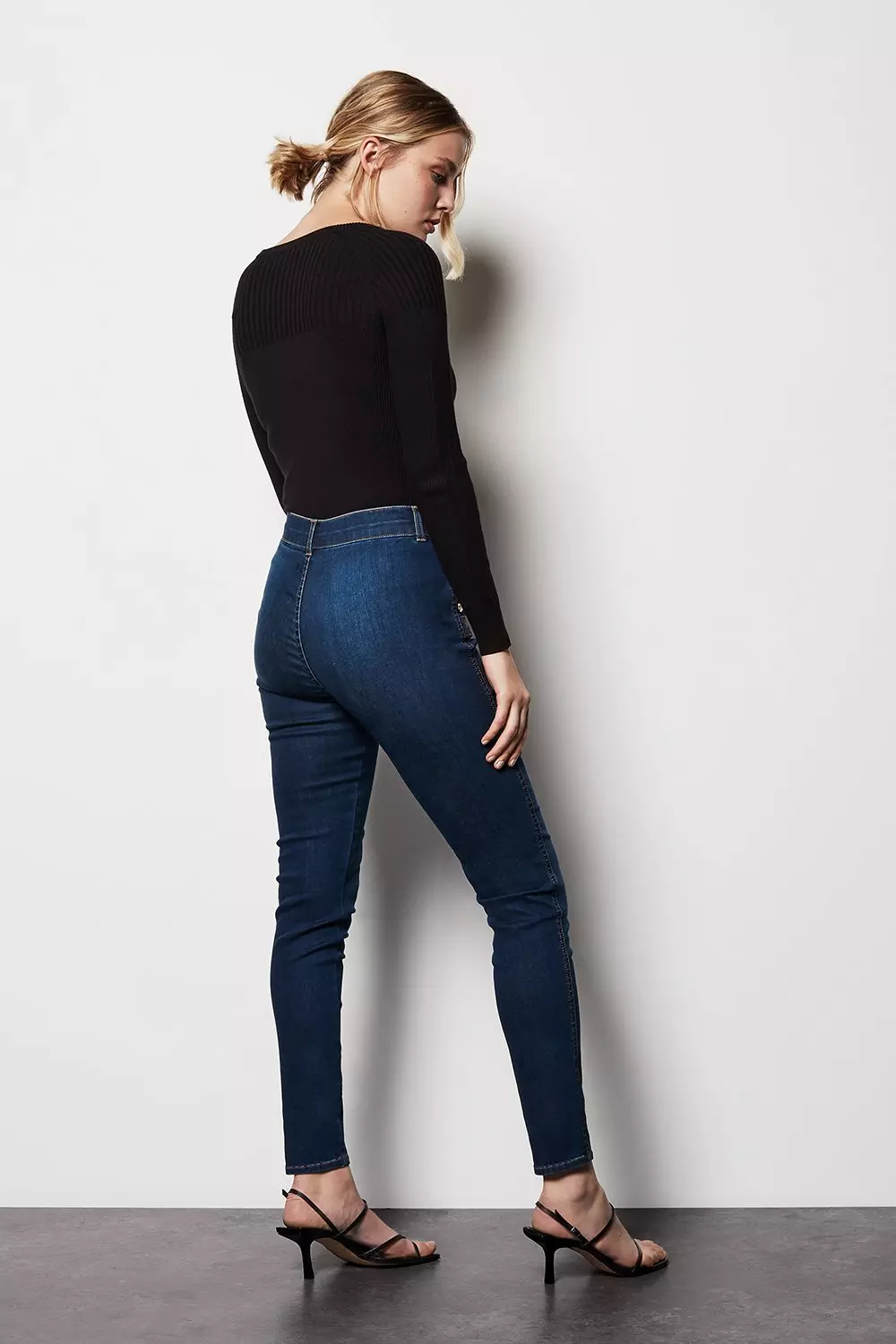 Button Detail Skinny Jeans Karen Millen