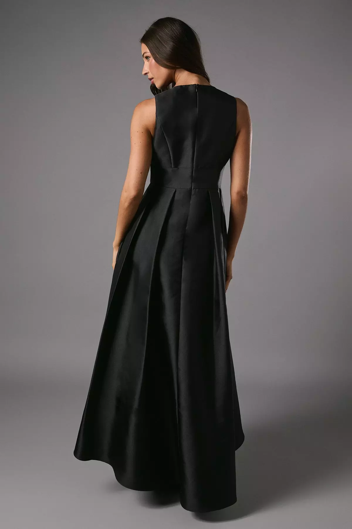 Coast Honoured Petite Sleeveless Plunge Waterfall Twill Maxi