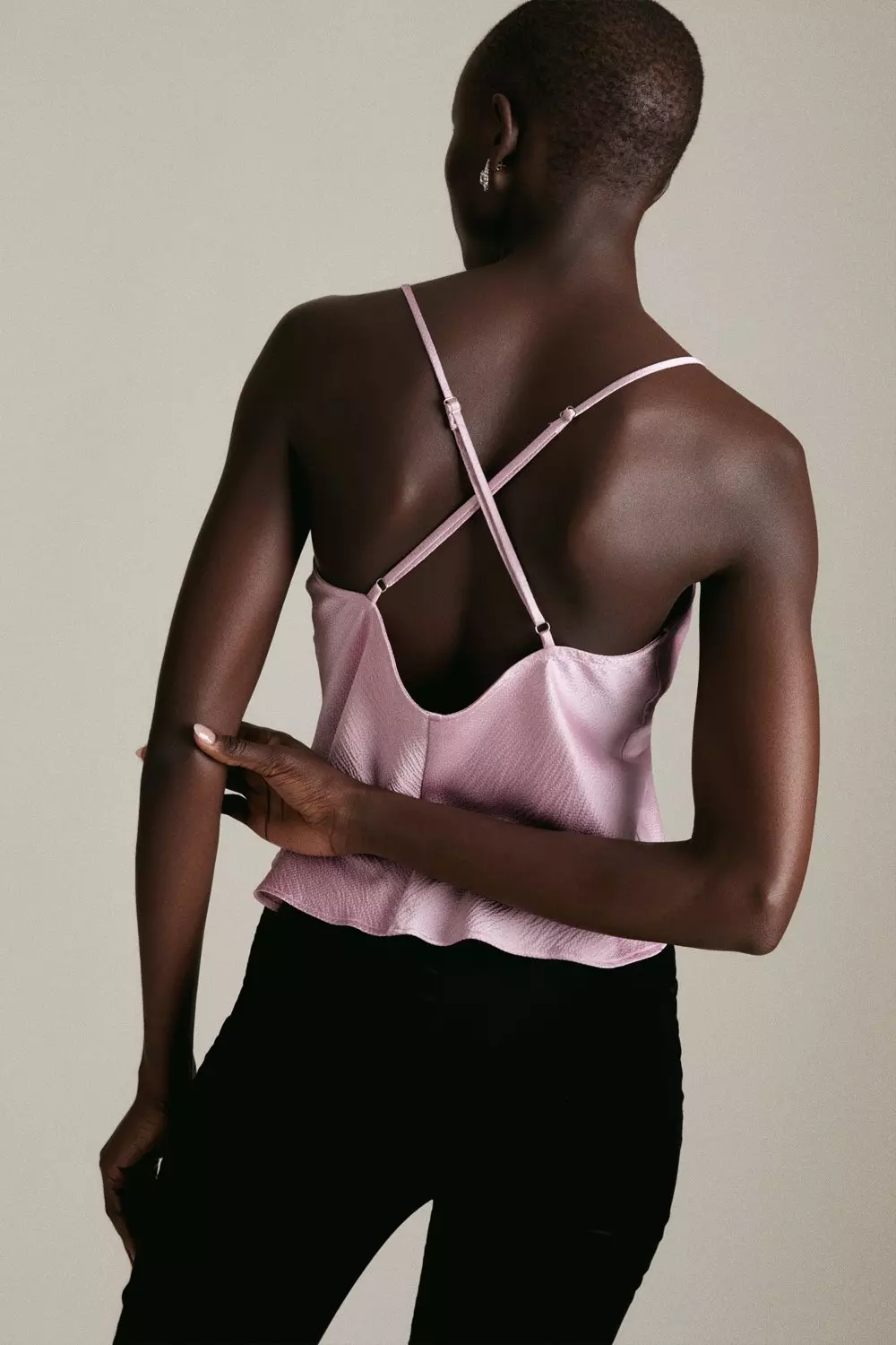Satin Cowl Neck Woven Cami | Karen Millen