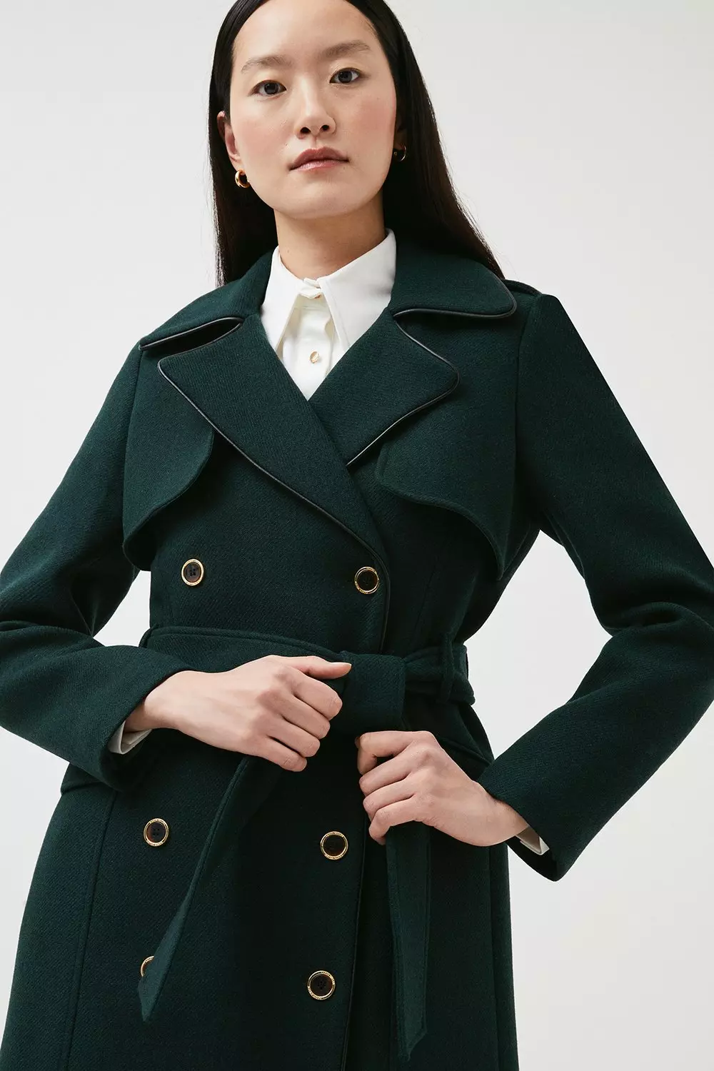 Karen millen green coat best sale