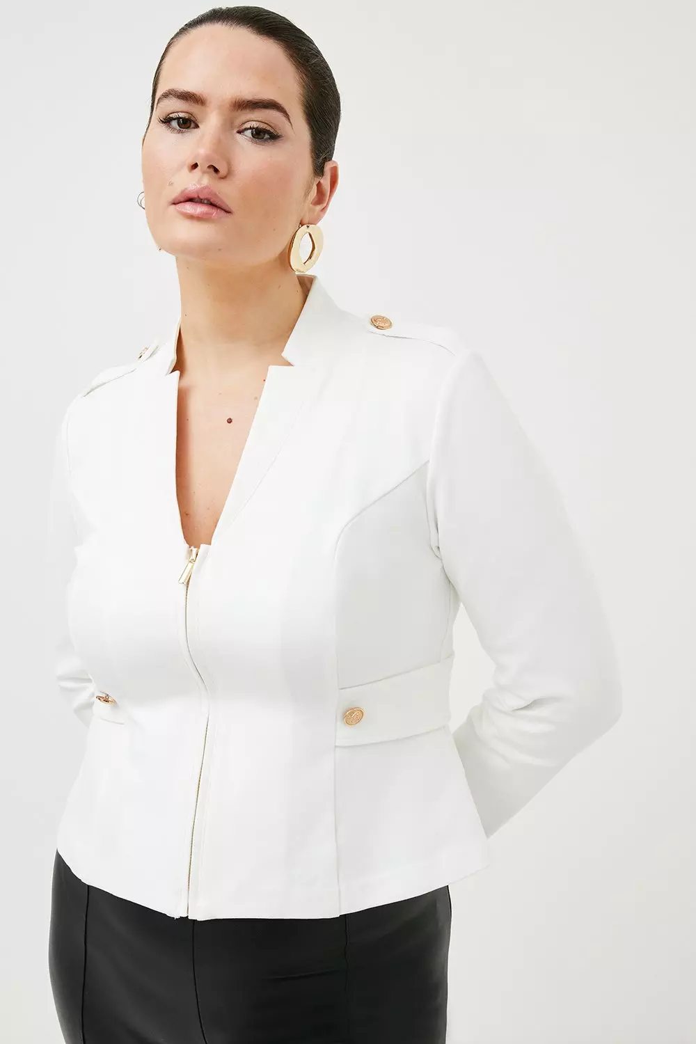 Plus size ivory blazer best sale