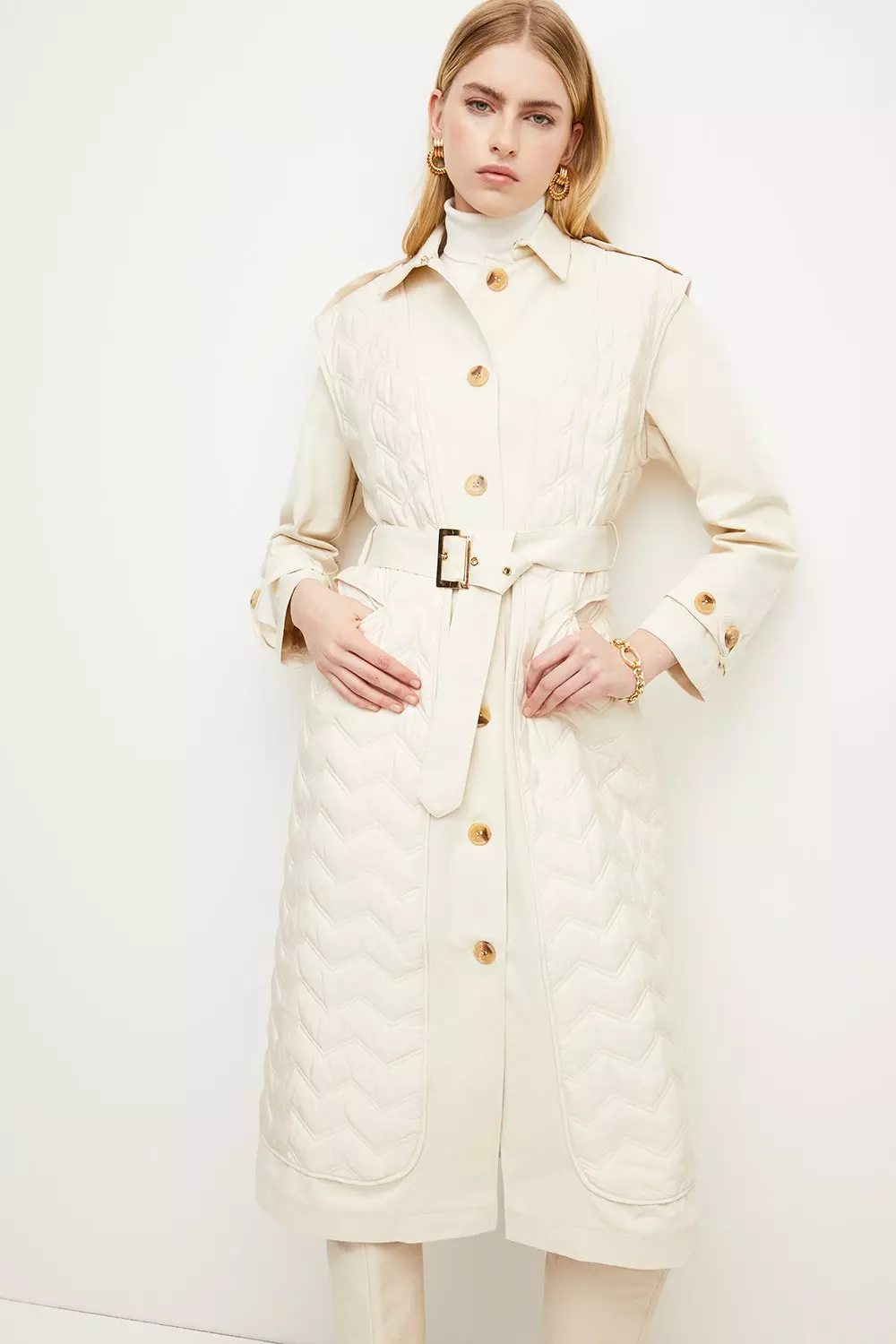 Quilted trench coat womens 2025