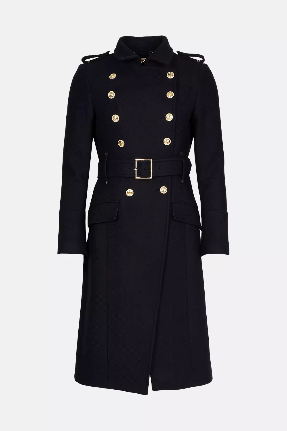 Karen millen military wool coat best sale