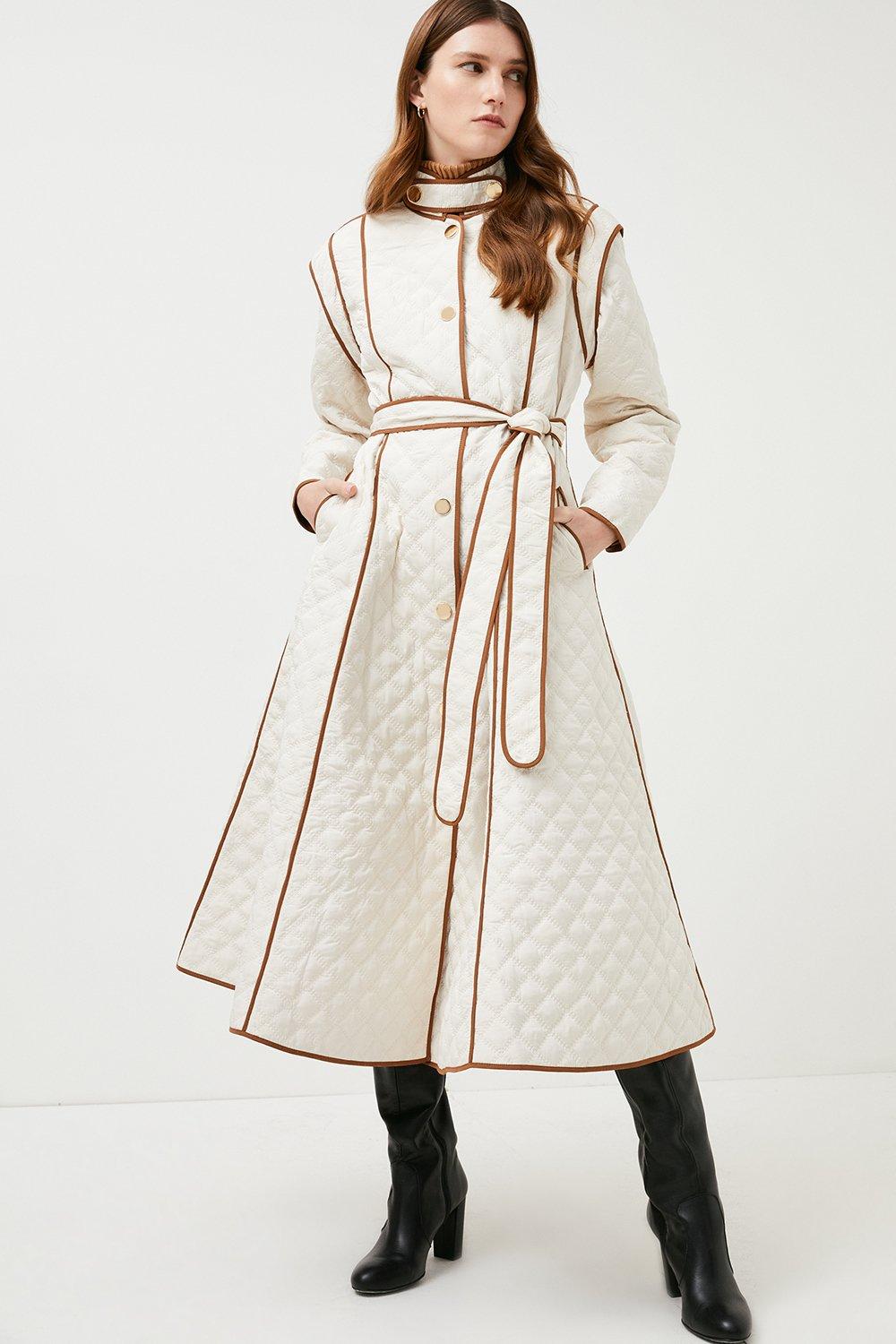 Karen millen cream coat hotsell