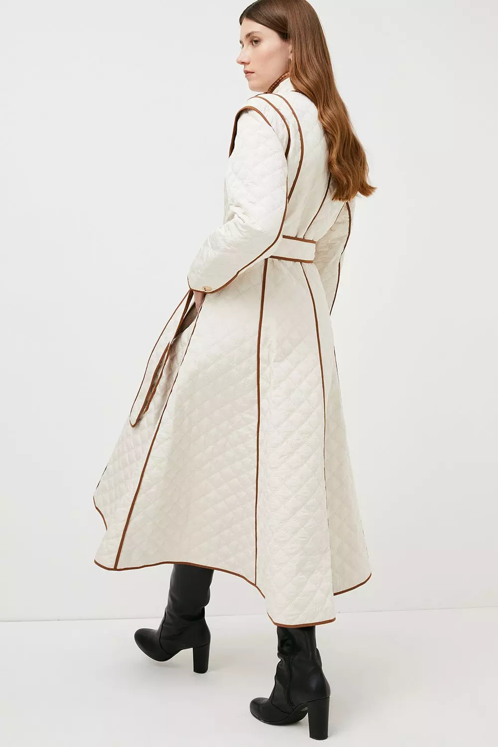 Cream skirt coat deals
