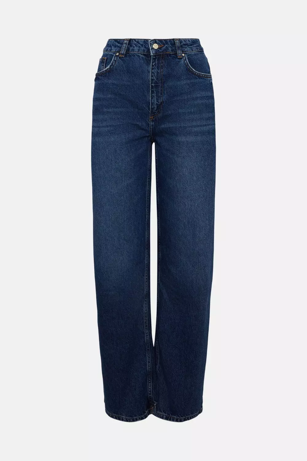 Mid wash Mid Rise Wide Leg Jeans alternative image