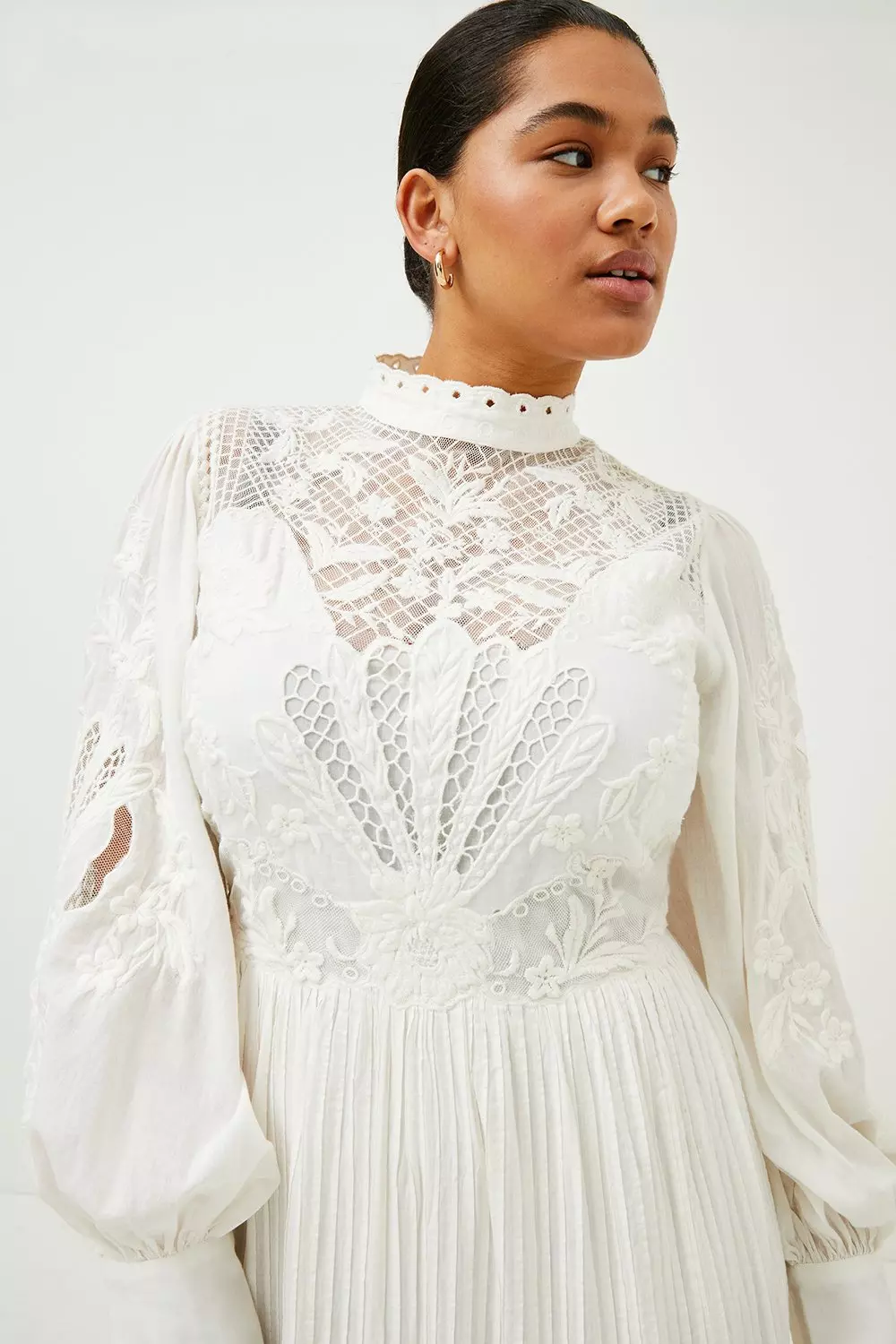 Plus Size Lydia Millen Cutwork Woven Maxi | Karen Millen