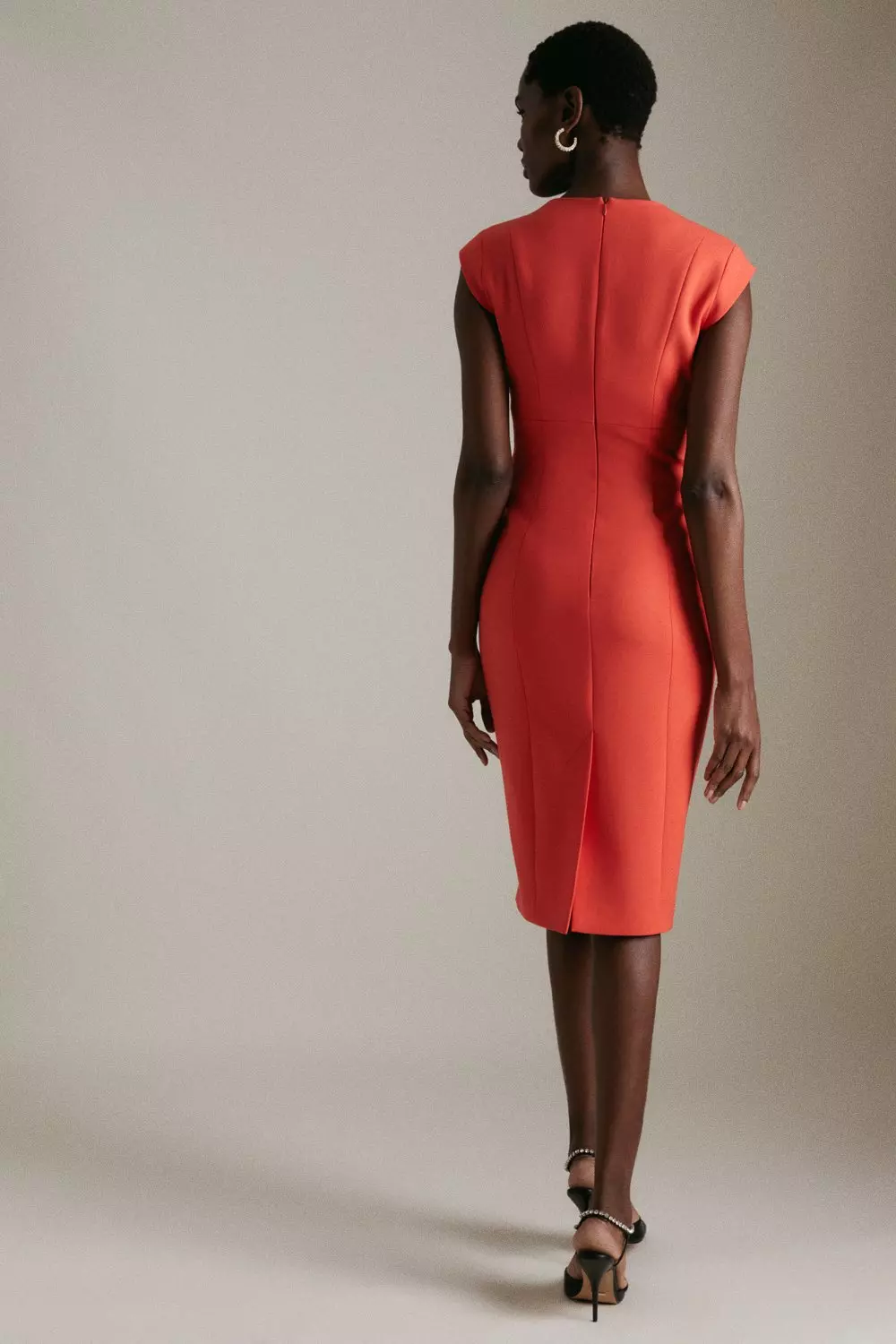 Karen millen red pencil dress sale