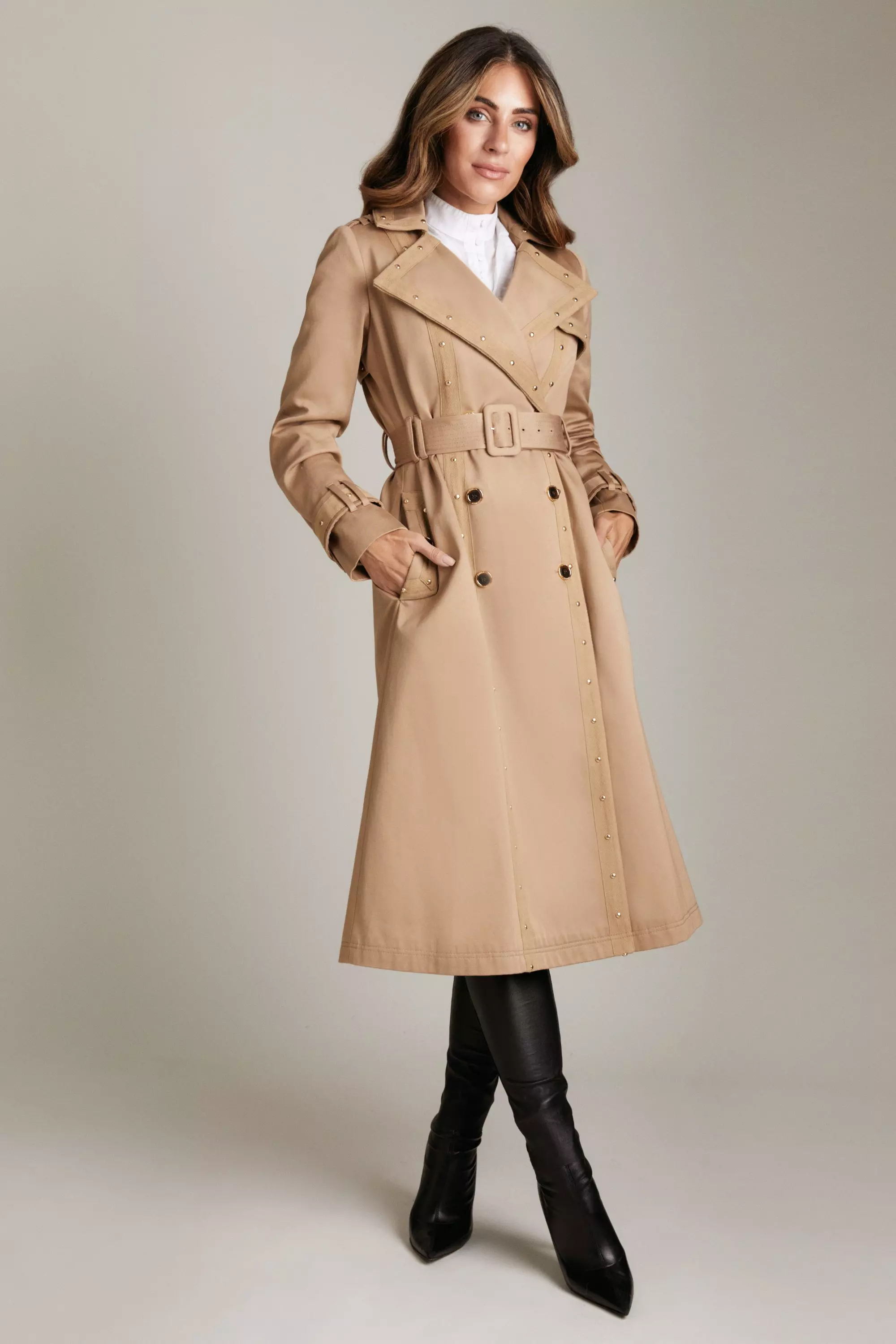 Camel Lydia Millen Studded Trench Coat alternative image