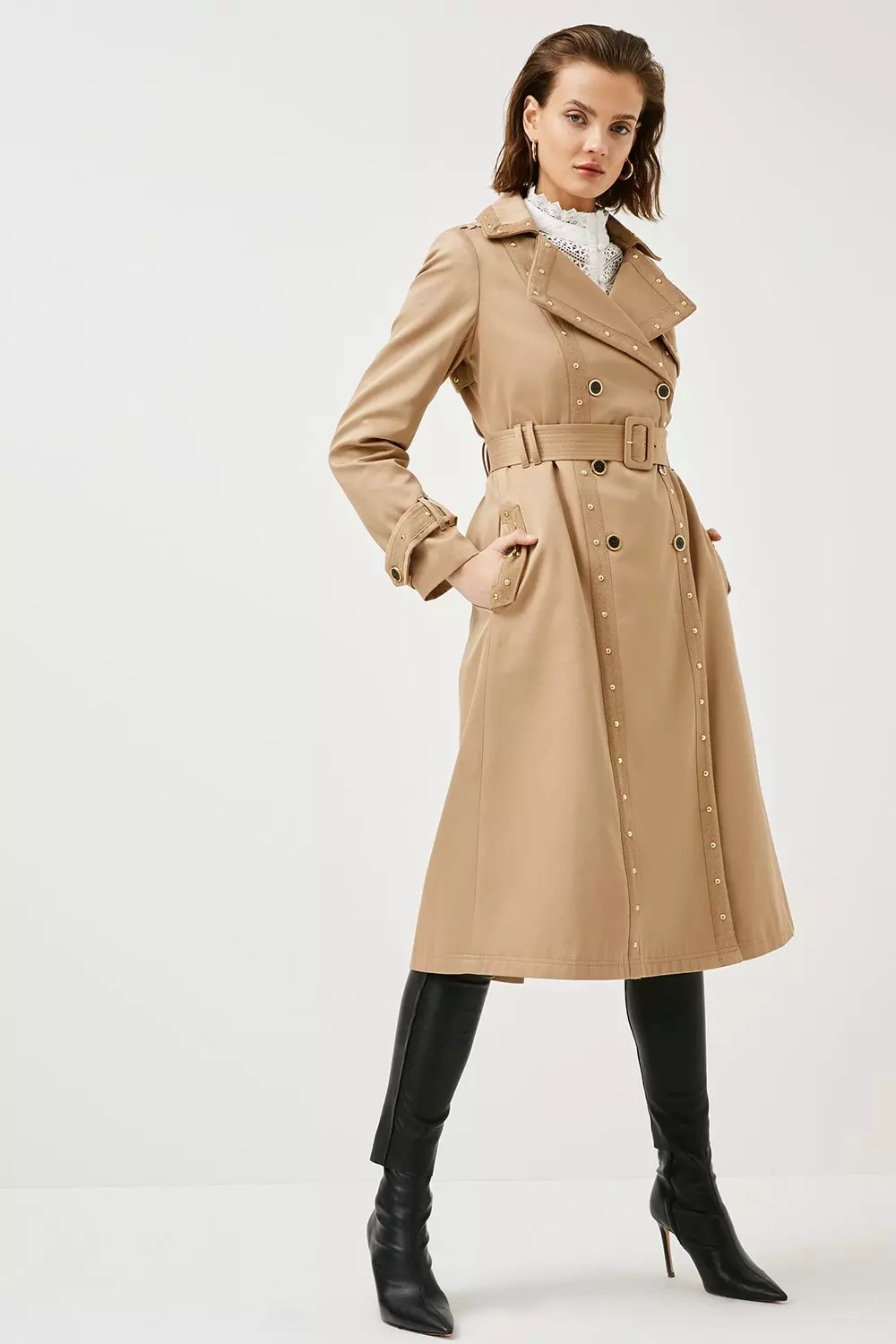 Lydia Millen Studded Trench Coat Karen Millen