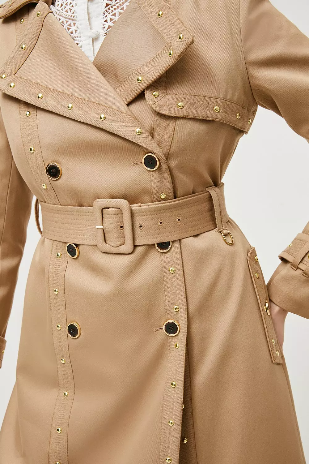 Camel Lydia Millen Studded Trench Coat alternative image