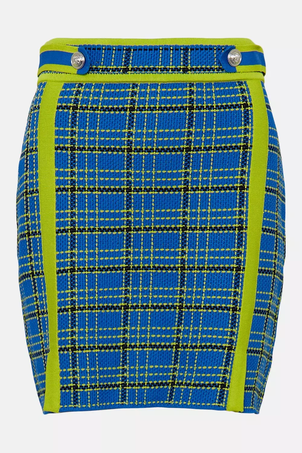 Textured Check Knit Mini Skirt Karen Millen