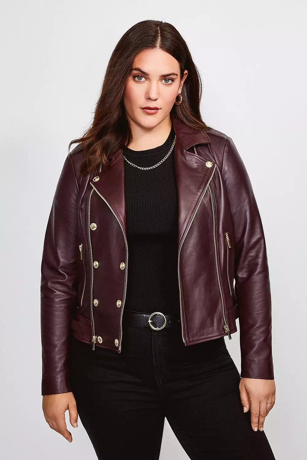 Cheap plus size leather jacket hotsell