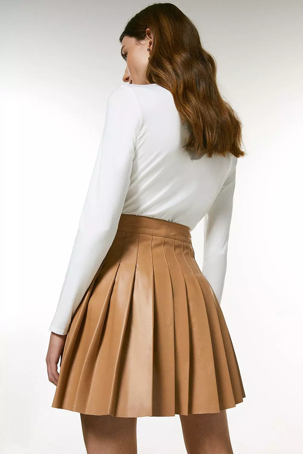 ★ Leey★ LEATHER BUCKLE PLEATED SKIRT BROWN P0000EIS 618VuspCF3L._AC_SY350_QL65_.jpg