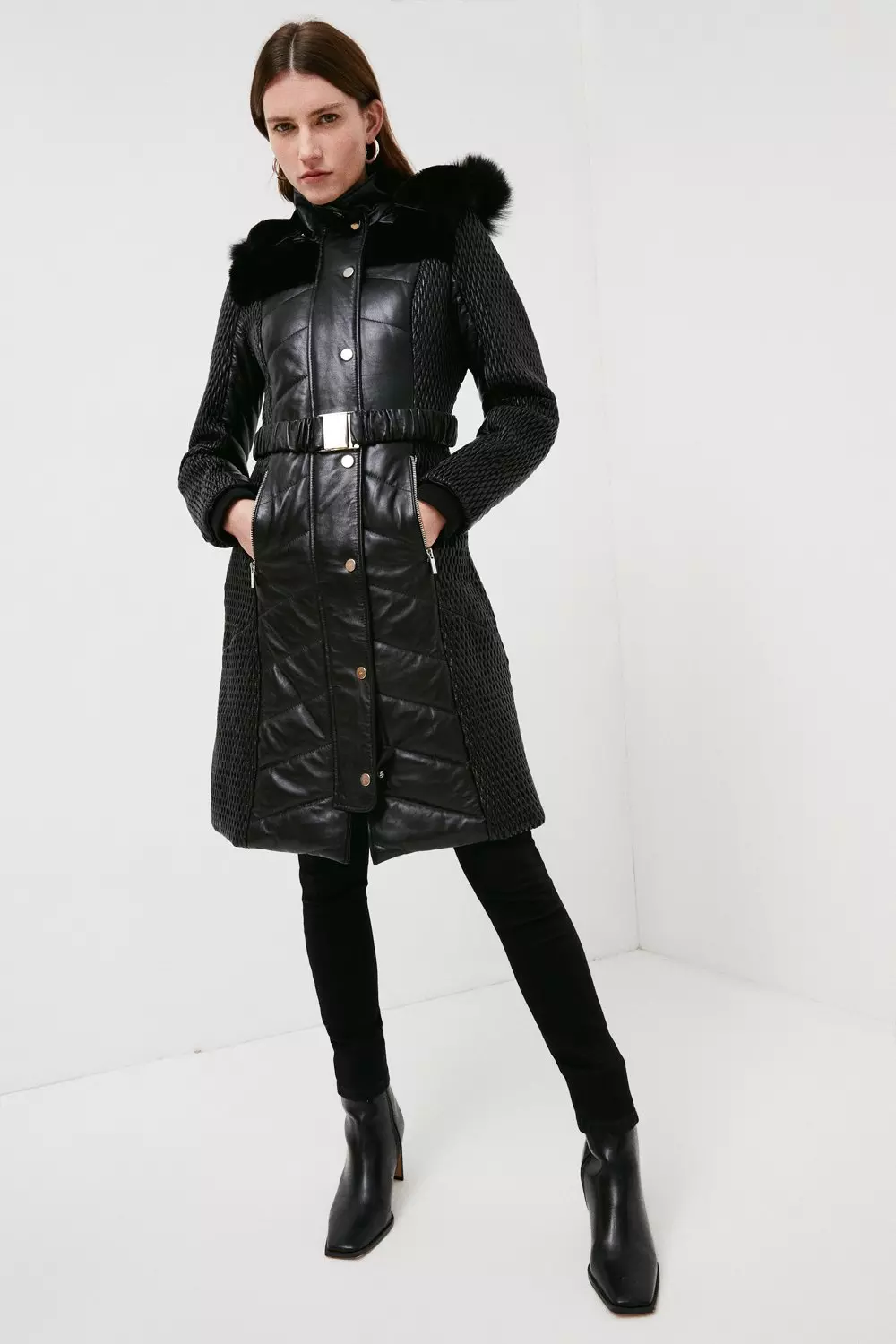 Karen millen leather best sale