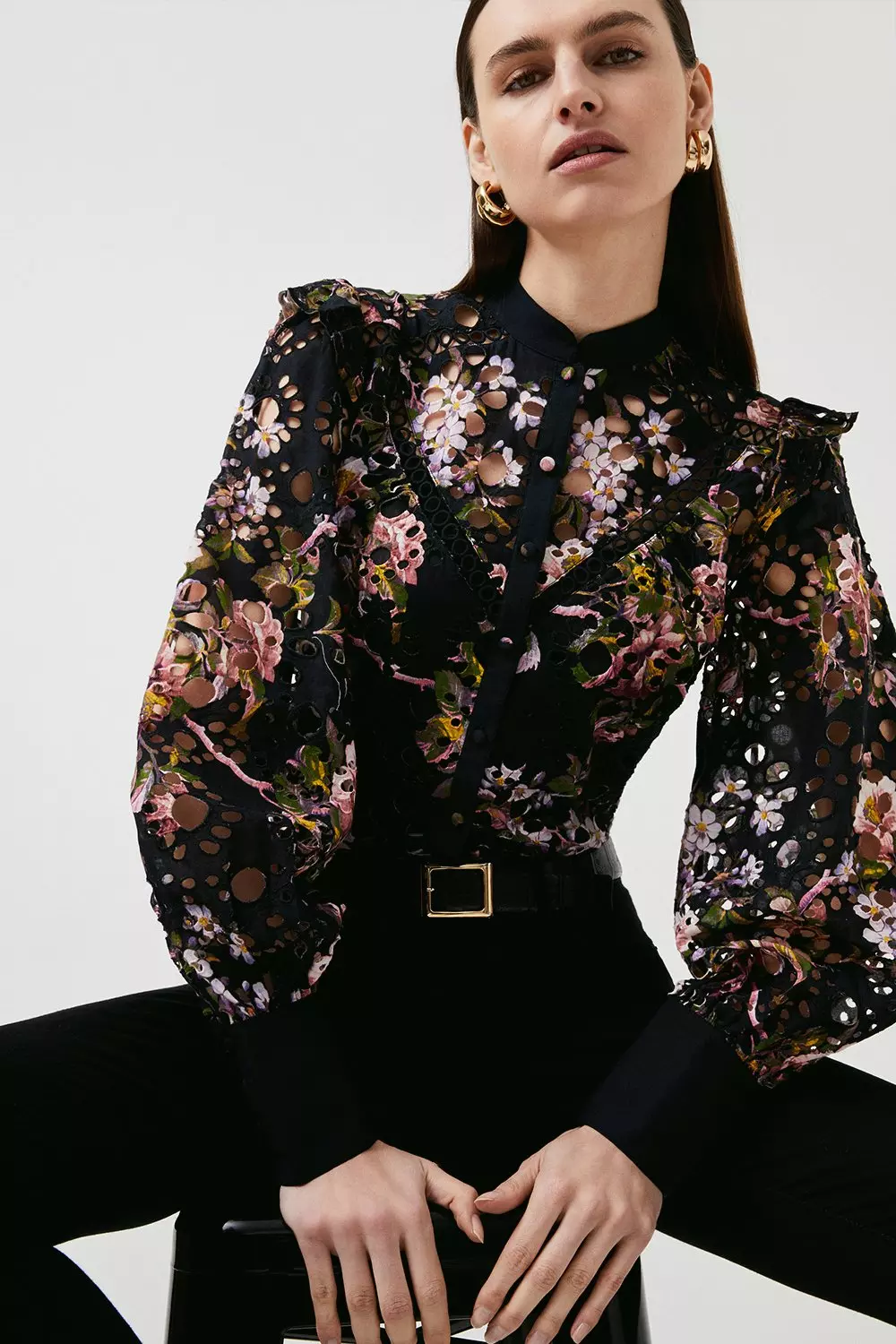 YILON Bloom lace set blouse - メルカリ
