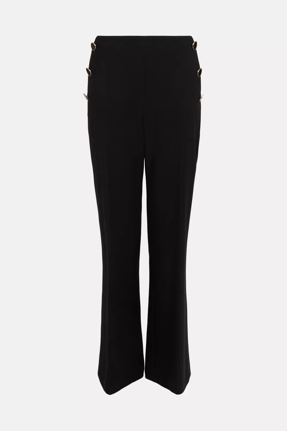 【Karen Millen】コンパクトストレッチ ワイドレッグトラウザー Compact Stretch High Waisted Wide Leg Pants | Karen Millen