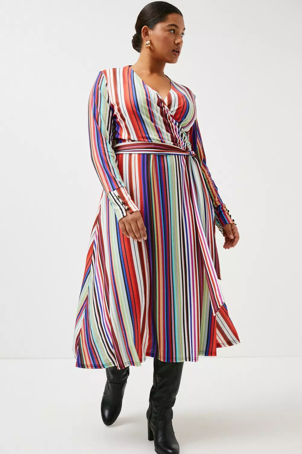 Multi stripe dress sales
