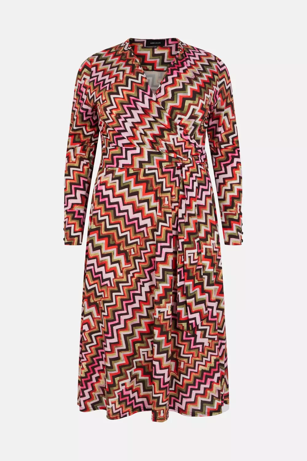 Curve Multi Print Midi Jersey Dress | Karen Millen