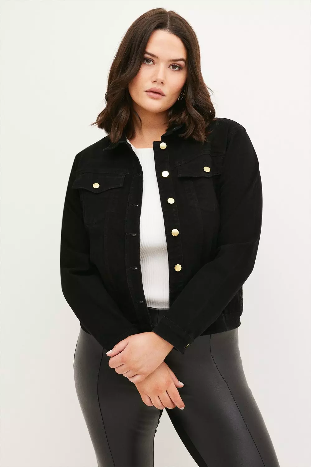 Plus Size Classic Western Denim Jacket Karen Millen