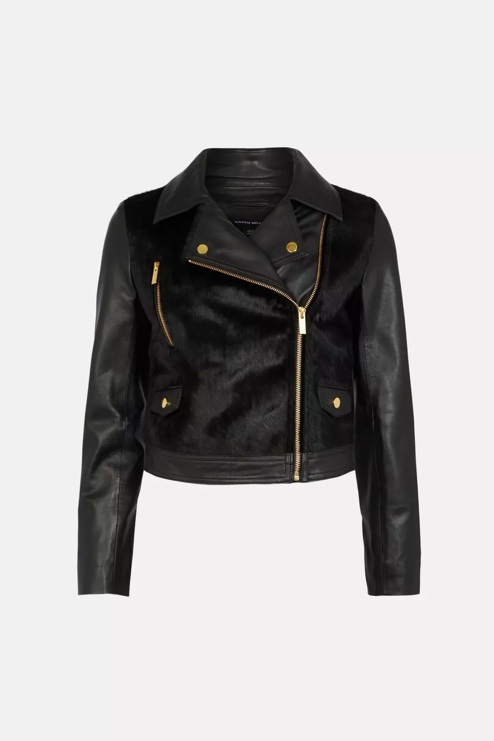 KAREN MILLEN ムートン ハイロージャケット ショート丈 ブラック KAREN MILLEN ムートン ハイロージャケット ショート丈 ブラック