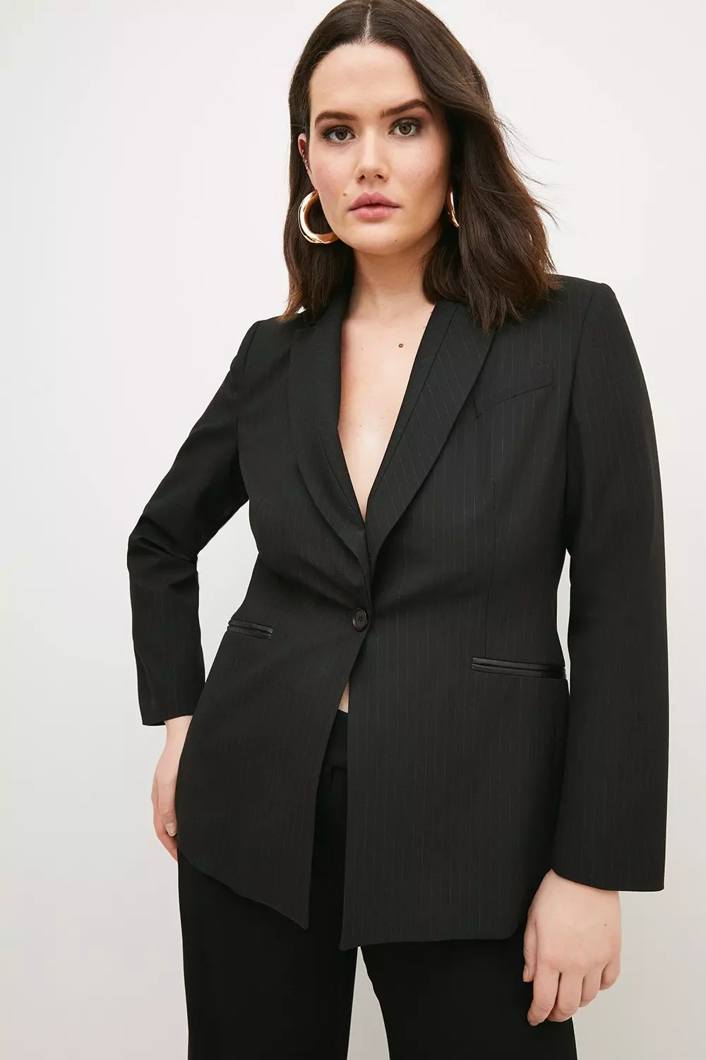 Plus size pinstripe suit best sale