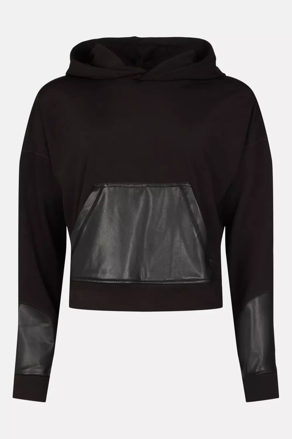 Pu Trim Jersey Sports Hoodie Karen Millen