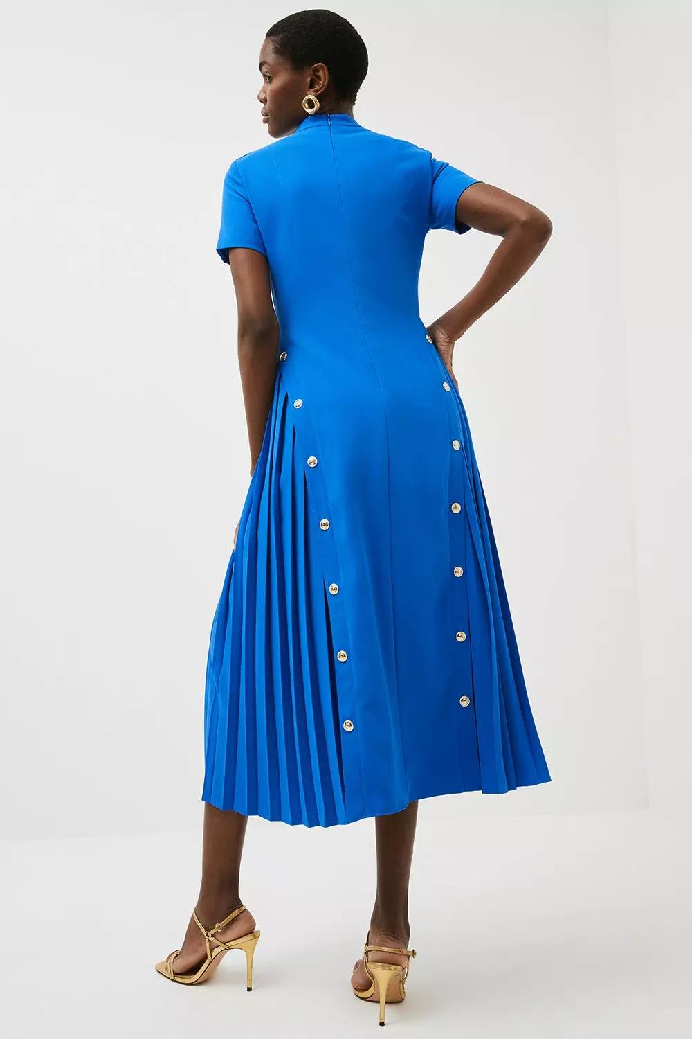 KAREN MILLEN ミダキシドレス プリーツ テーラード Ａライン bkk22052_green_xl?$
